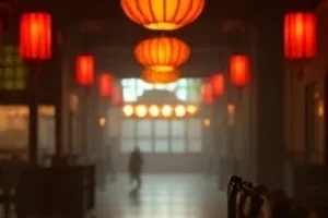 清晨钟楼钟摆与飞起的鸟群同框画面