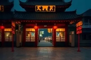 汛期河面映出天空与树影的倒影画面